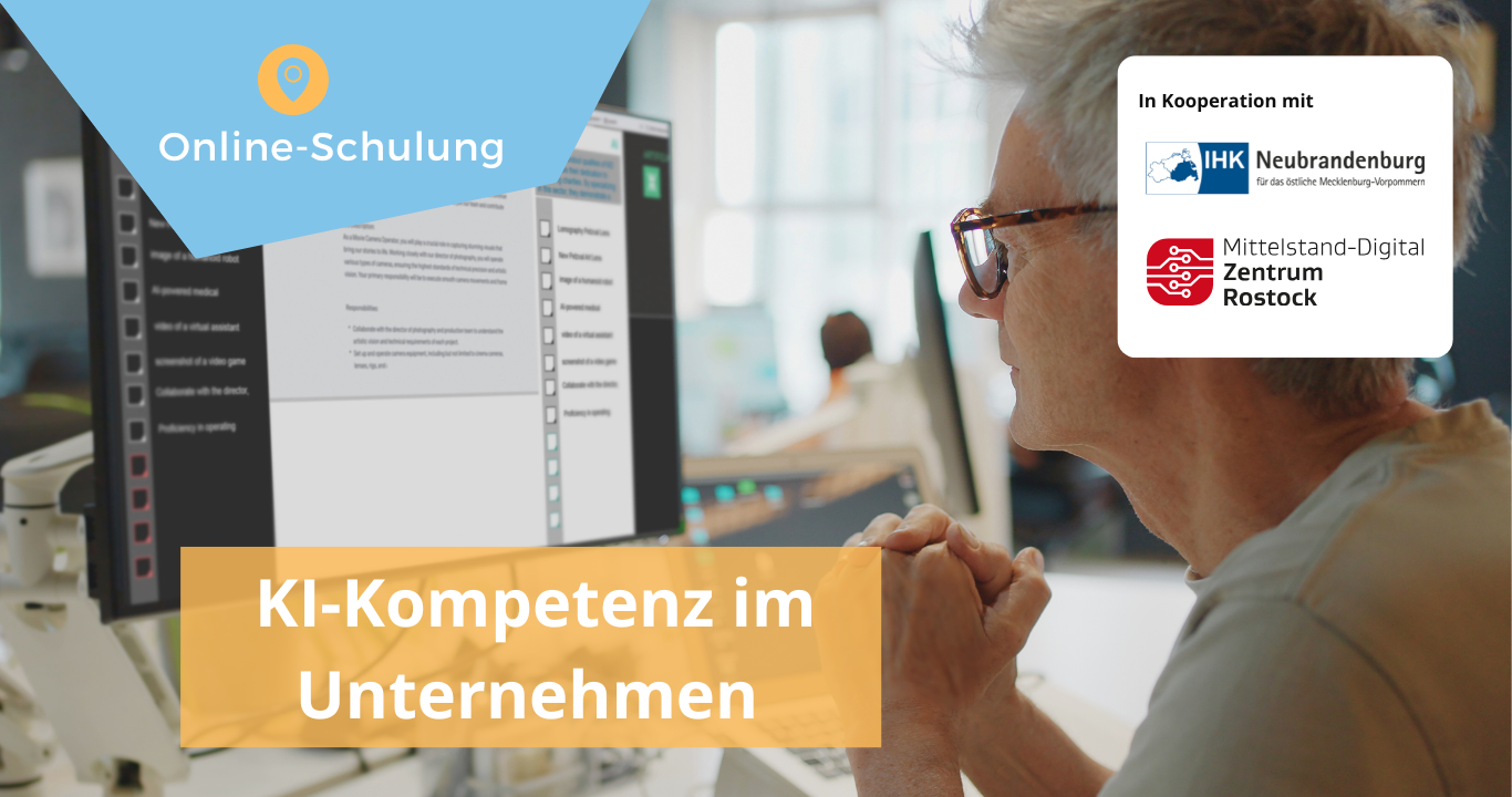 Online-Schulung: KI-Kompetenz im Unternehmen – Prinzipien, Rahmen und erste Orientierung