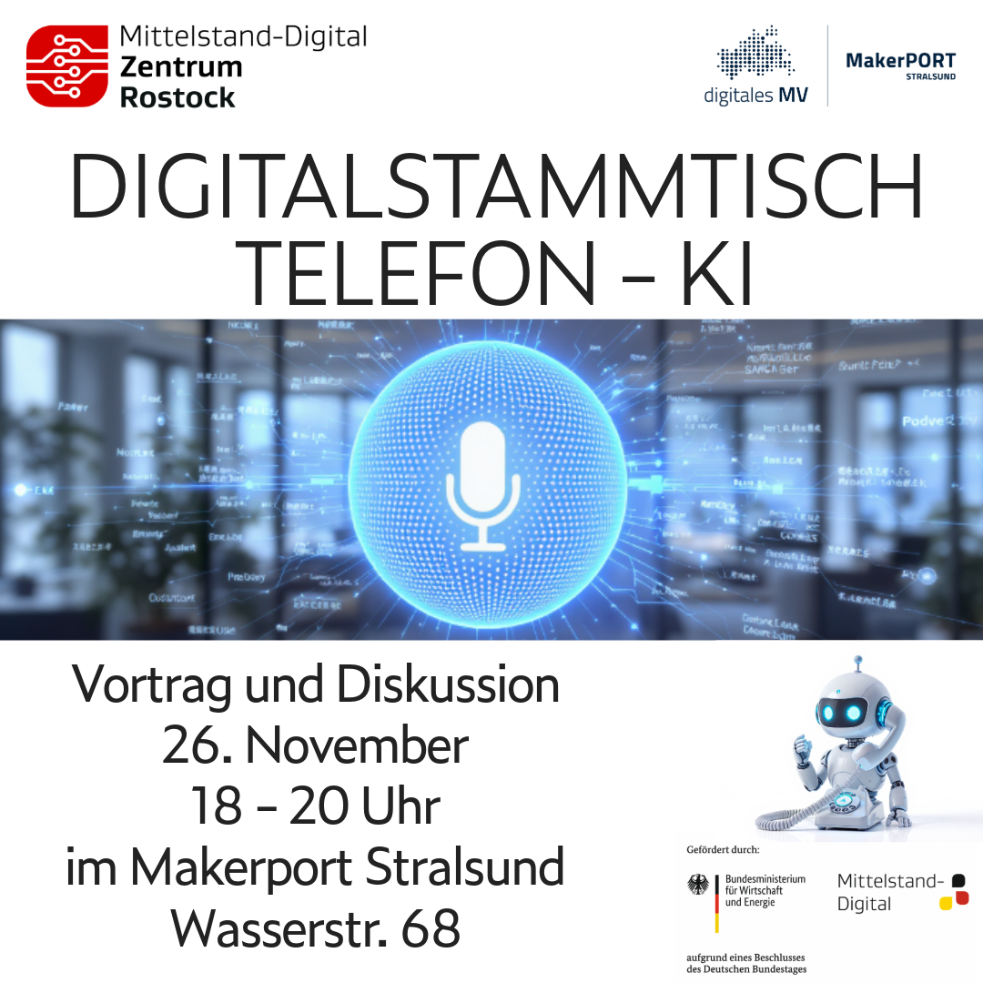 Digitalstammtisch: Telefon-KI