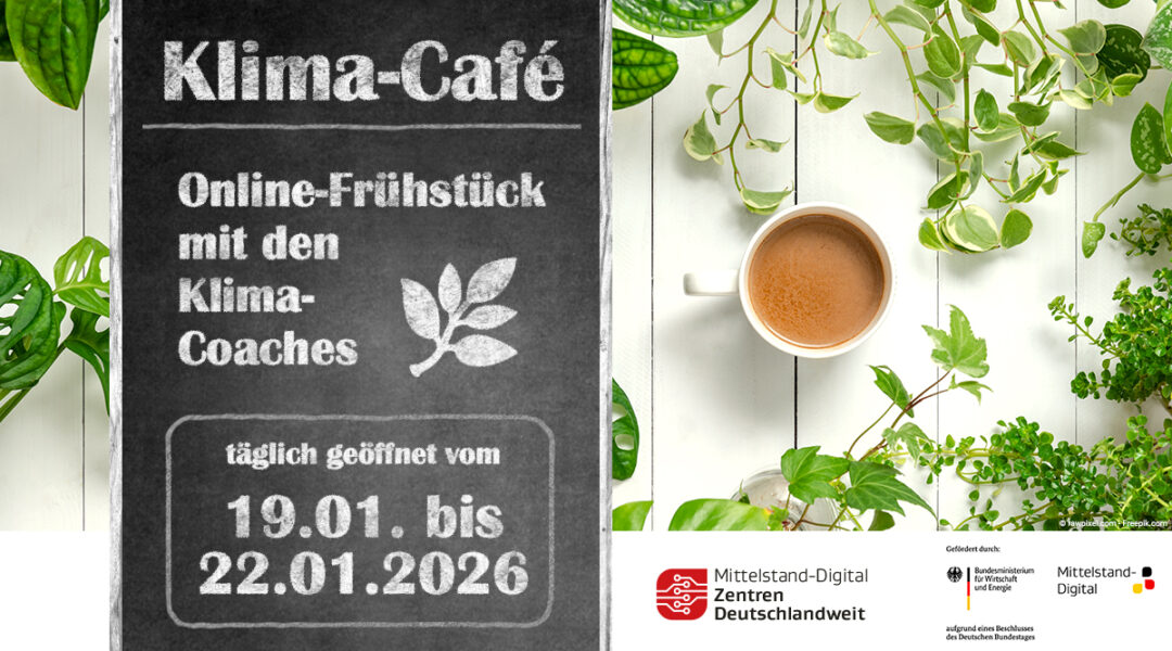 Klima-Café am Montag: Klimaschutz messbar machen – Einstieg in die CO₂-Bilanzierung für Unternehmen