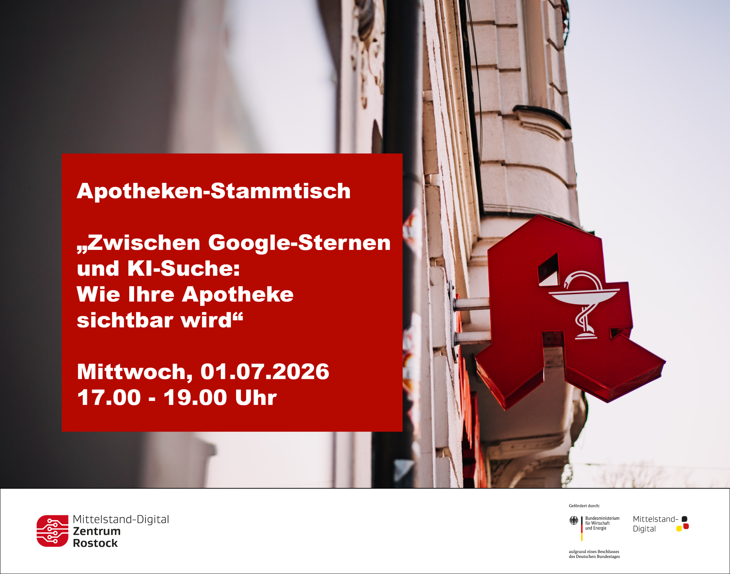 Apotheken-Stammtisch Rostock: „Zwischen Google-Sternen und KI-Suche: Wie Ihre Apotheke sichtbar wird“