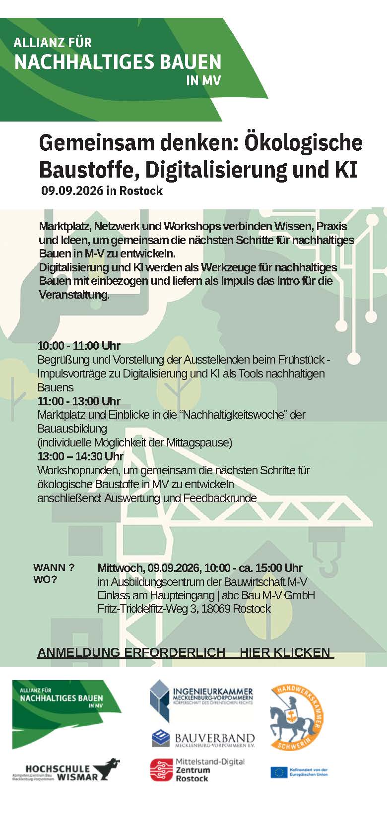 Gemeinsam denken: Ökologische Baustoffe, Digitalisierung und KI